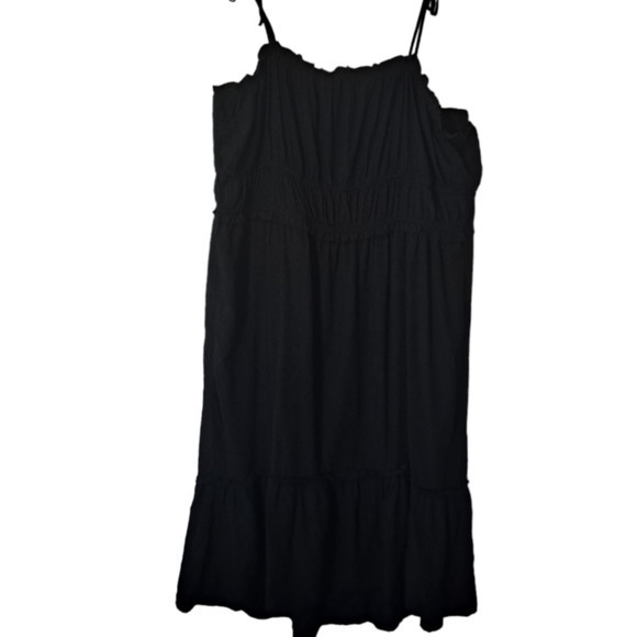 Wild Fable Womens String Straps Flowy Hem A-line Mini Dress Black Sz 2X - Picture 1 of 3